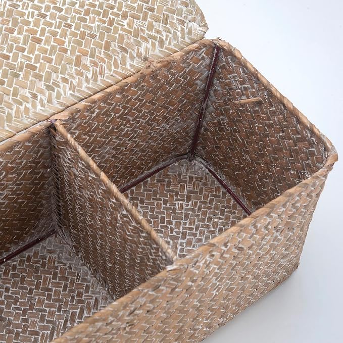 Whitewash Seagrass Tank Basket - Image 4