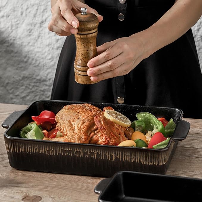 KOOV Bakeware Set, Ceramic Baking Dish, Rectangular Baking Pans Set, Casserole - Image 5