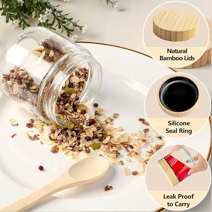TBWIND 4 Pack 10oz Glass Jars - Image 5