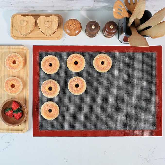 Perforated Silicone Baking Mat for Two-Thirds Size Pan, Non-Stick Eclair Baking - Image 7