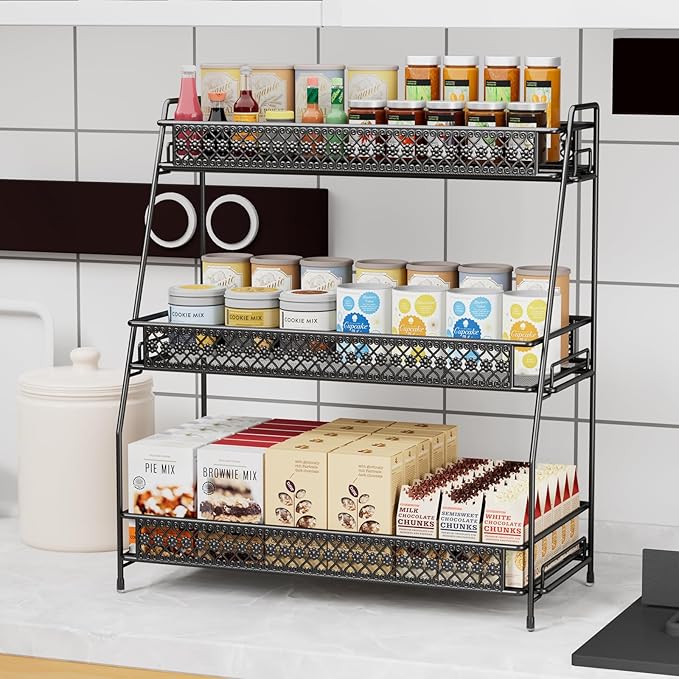Vintage 3 Tier Spice Rack Organizer - Image 5