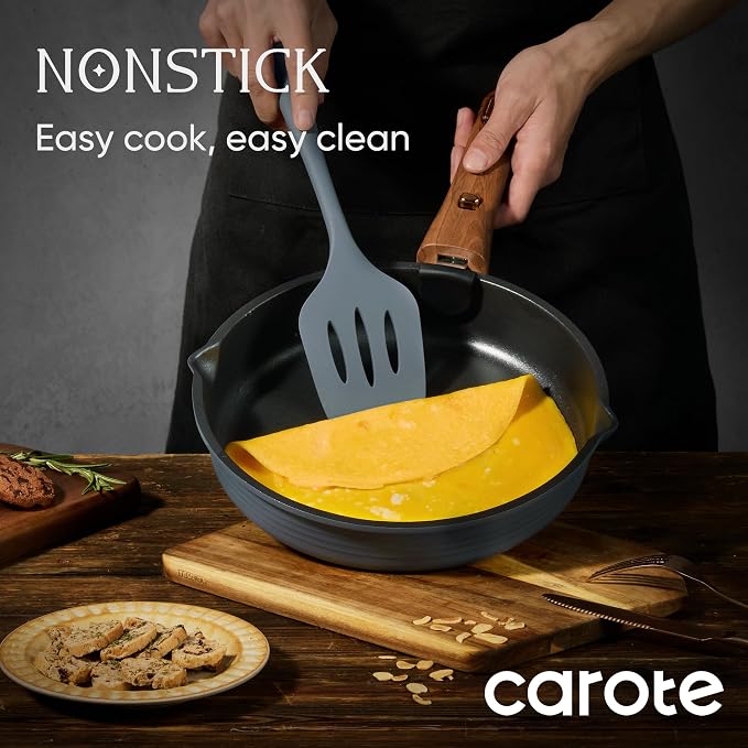 CAROTE 30-Piece Titanium Cookware Set, Nonstick Pots and Pans Set - Image 4