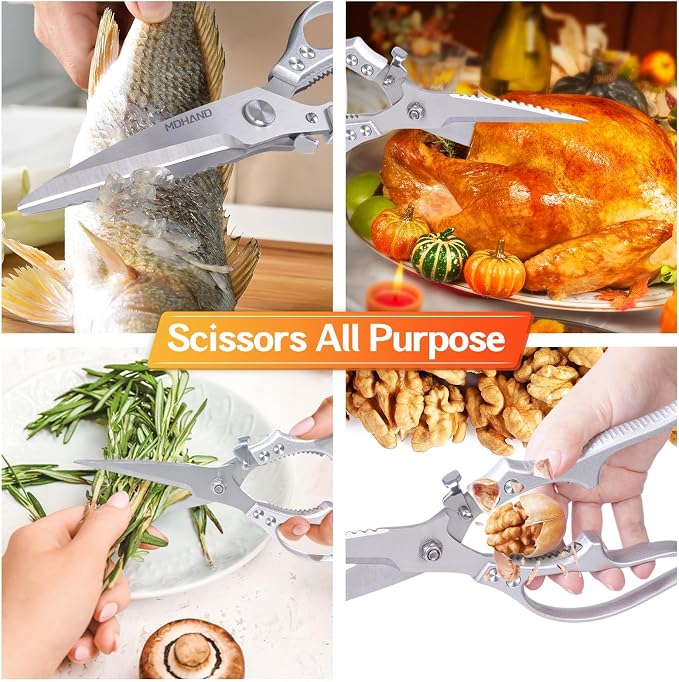 MDHAND Heavy Duty Poultry Shears, Kitchen Food Scissors All Purpose - Image 3
