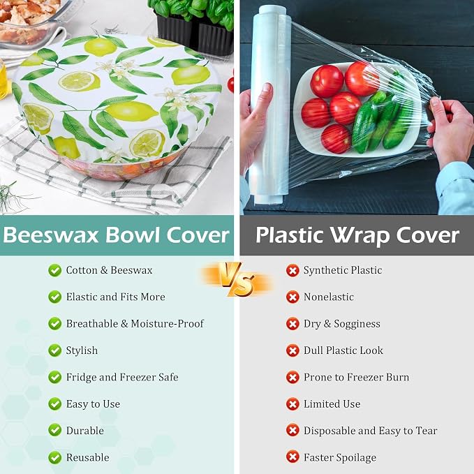 2 Large Reusable Beeswax Bowl Covers - Image 8