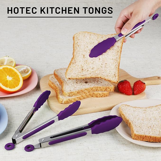Hotec Mini Silicone Kitchen Tongs - Image 6