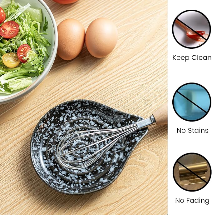 LAUCHUH Spoon Rest for Stove Top, 5 inch Cooking Spoon Holder for Kitchen - Image 3