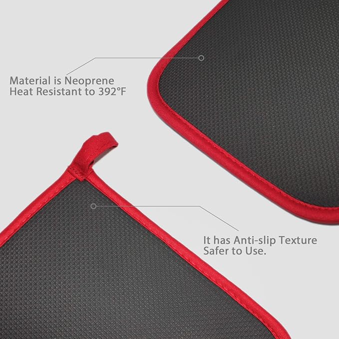 2Pcs Cotton and Neoprene Oven Pads Pot Holders - Image 8