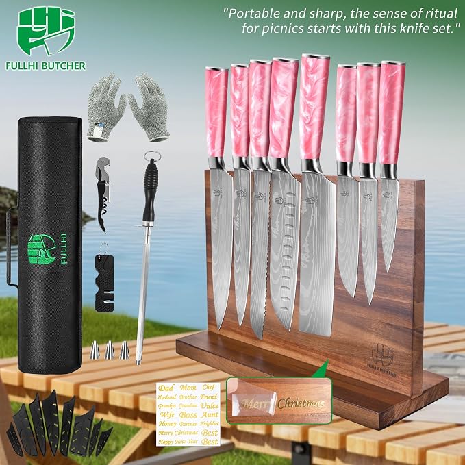FULLHI 15pcs Japanese Knife Set - Image 5