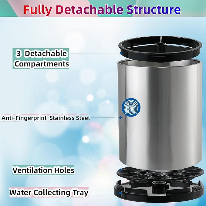 LIBODOUR Kitchen Utensil Holder Extra Large Rotating - Image 6