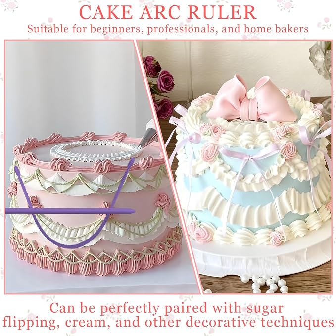 4PCS Cake Arch Guide Tool, Adjustable Fondant Cake Arc Ruler, Practical Baking - Image 5