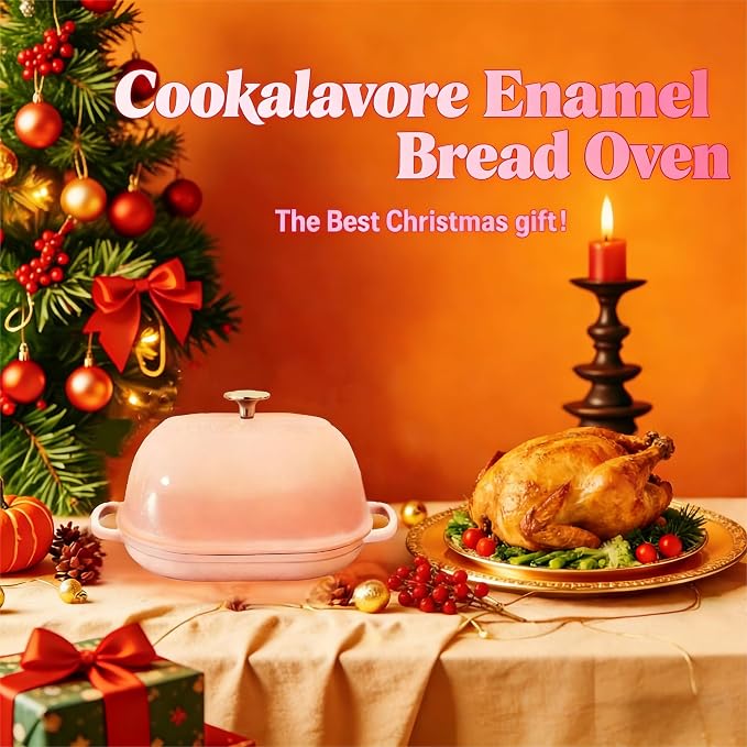 Cast Iron Bread Oven, 6 QT Bread Oven, Thick Enameled Loaf Pan - Image 6