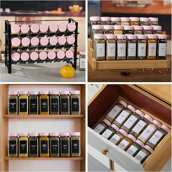 36 Glass Spice Jars with Labels, Spice Jar Set, 4oz Seasoning Containers - Image 6