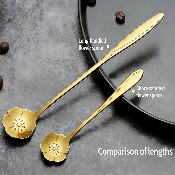 12 Pcs Flower Coffee Tea Spoons Set - Image 8
