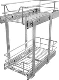 2 Tier Pull Out Cabinet Organizer 9" W X 17" D, Slide Out Drawers by STORKING