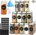DkOvn 24pcs Glass Spice Jars, 4oz Empty Spice Jars by DkOvn