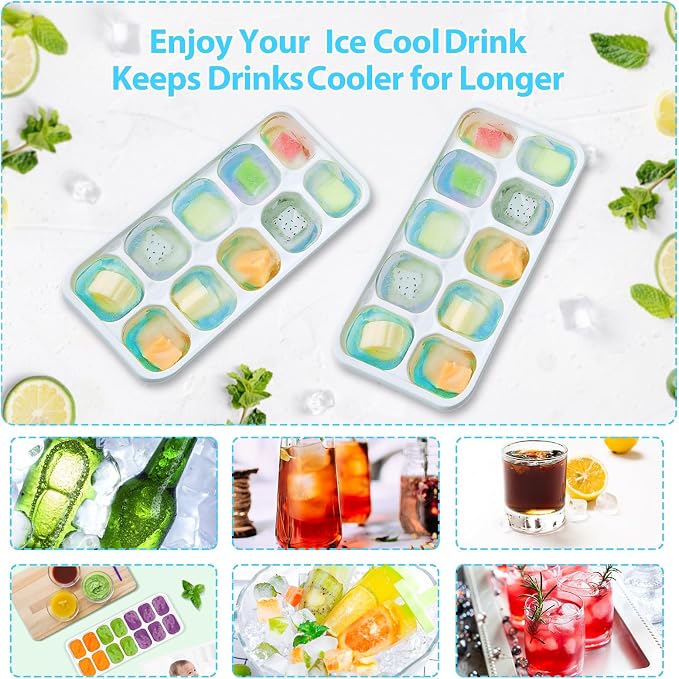 DOQAUS Ice Cube Tray with Lids - Image 6
