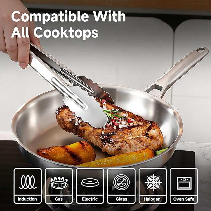 12 Inch Stainless Steel Pan - Image 4