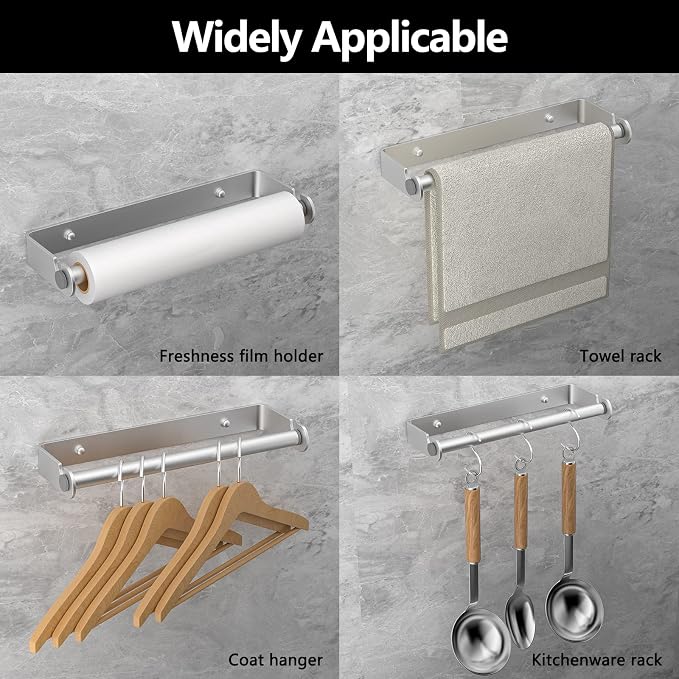 Under Cabinet Paper Towel Holder, Adhesive or Drill Mount Paper Towel Holder - Image 4