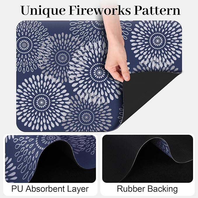 LuxStep Dish Drying Mat Super Absorbent Kitchen Counter Mat Rubber Backing - Image 6