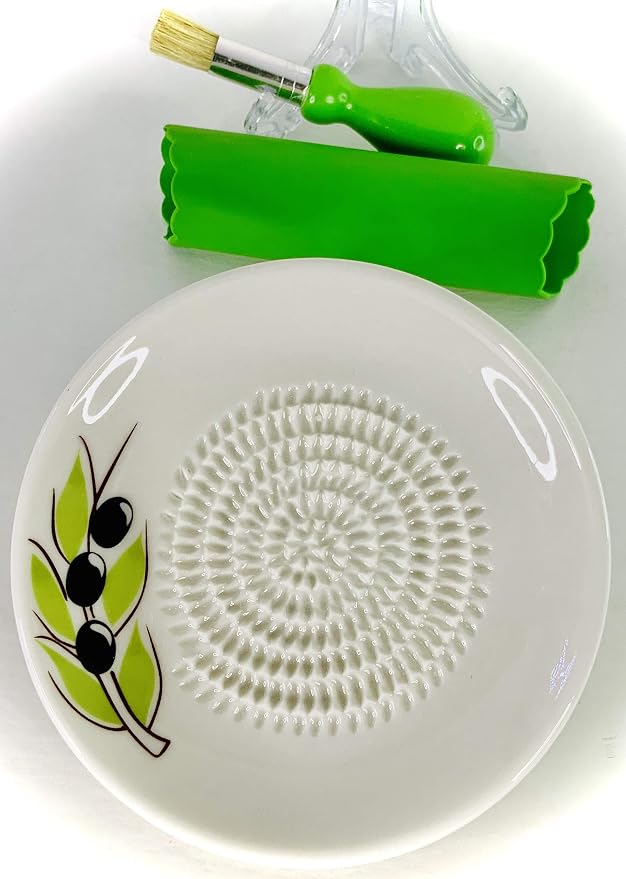 BonCera, All-in-one Premium Ceramic Garlic Grater Plate 4-Piece Set - Image 8