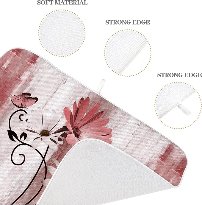 Floral Dish Drying Mat 18x24 Inches - Image 6