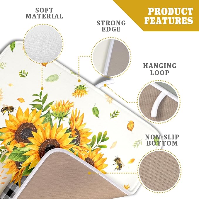 Giwawa Sunflower Vases Dish Drying Mat - Image 4