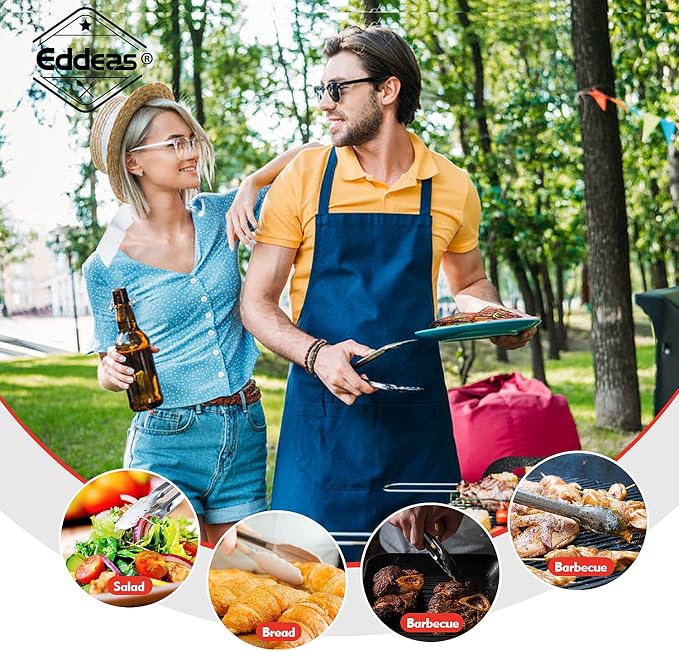 Eddeas Small Tongs For Cooking, Mini 7 inch Kitchen Tongs -Heat Resistant 600 - Image 7