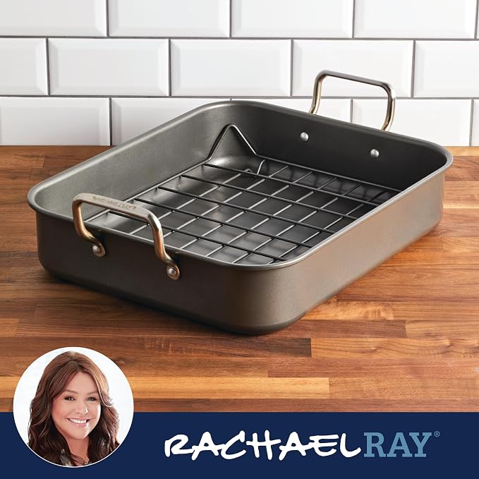 Rachael Ray Bakeware Nonstick Roaster/Roasting Pan - Image 10