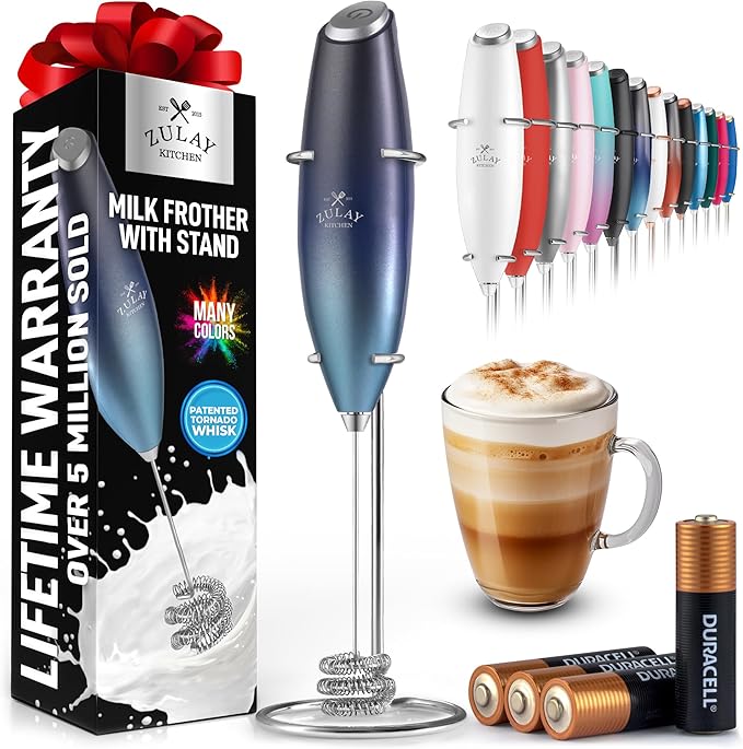 Zulay Kitchen Patented Tornado Triple Whisk Milk Frother by ZulayKitchen