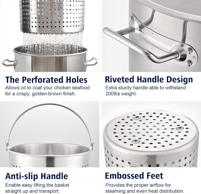 ARC 32QT Stainless Steel Stock pot 6-Piece - Image 6