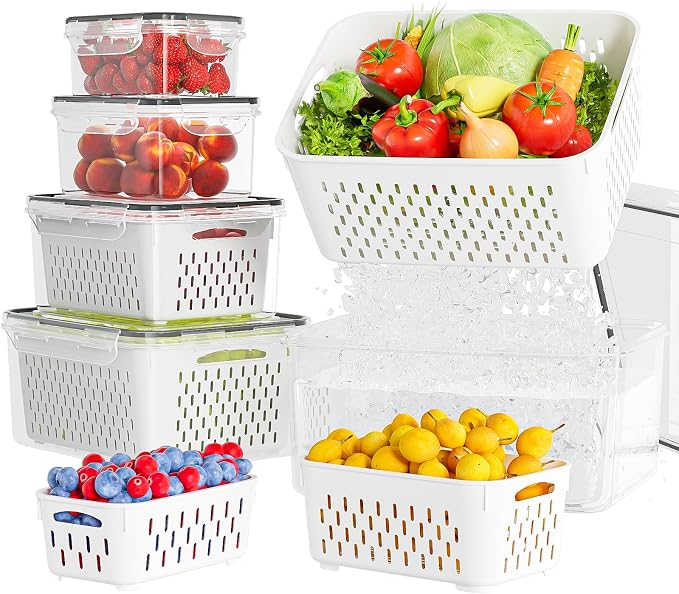 KEMETHY 5 Pack Fruit Storage Containers by KEMETHYFocusesonCreatingEfficientStorageProductswithQualityMaterials