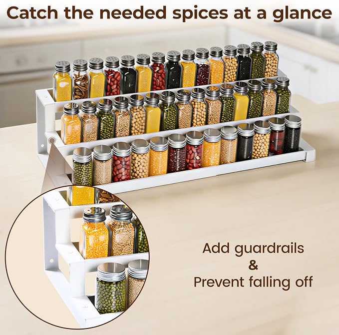 3-Tier Spice Rack Organizer for Kitchen Cabinet or Pantry, Seasoning Organizer - Image 3