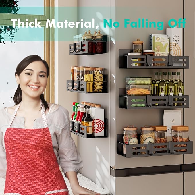 SETBAOO 6 Pack Magnetic Spice Rack - Image 5