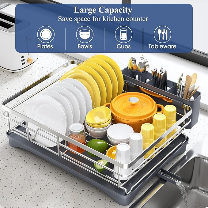 SNTD Dish Drying Rack for Kitchen Counter - Image 2