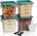 8QT Clear Food Storage Containers: 4 PCS NSF Food Storage Containers by SVKLHY