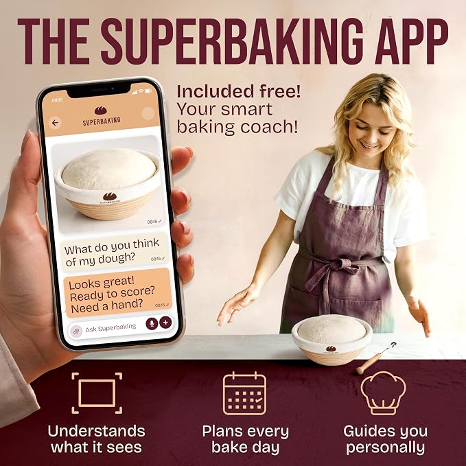 Superbaking Banneton Bread Proofing Basket, Sourdough Bread Baking Supplies - Image 4