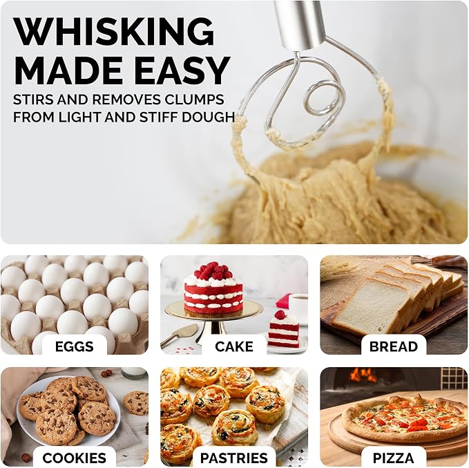 Zulay Kitchen 13-Inch Danish Dough Whisk - Image 4