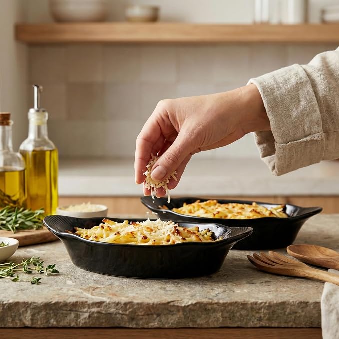 Au Gratin Baking Dishes, for Casseroles, Lasagna & Cobblers, Individual Serving - Image 4
