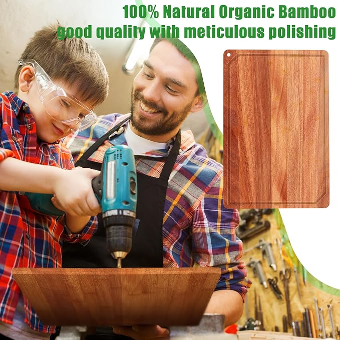 Eaasty 12 Set Extra Large Plain Cutting Board Bulk Heavy Duty Wood Cutting - Image 3