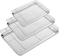 CEKEE Baking Sheet with Wire Rack Set of 6, Stainless Steel Stainless Steel by CEKEEBakingEasilyHappily