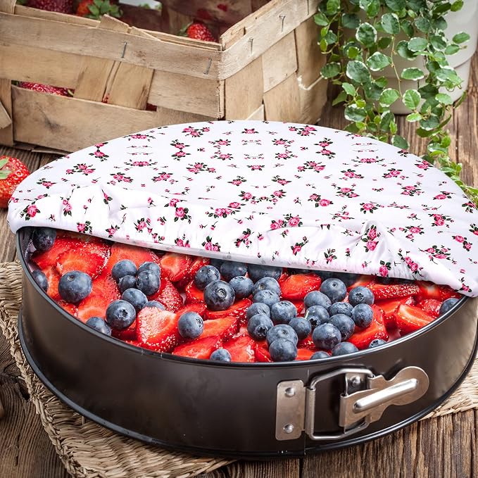 Patelai 10 Pcs Bowl Covers Reusable in 5 Size Stretch Cloth Fabric Elastic Food - Image 6