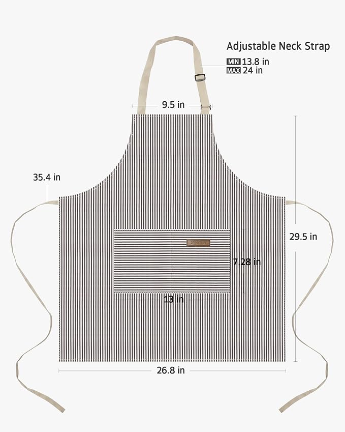 Syntus Chef Apron for Men Women Kitchen Cooking Apron - Image 2
