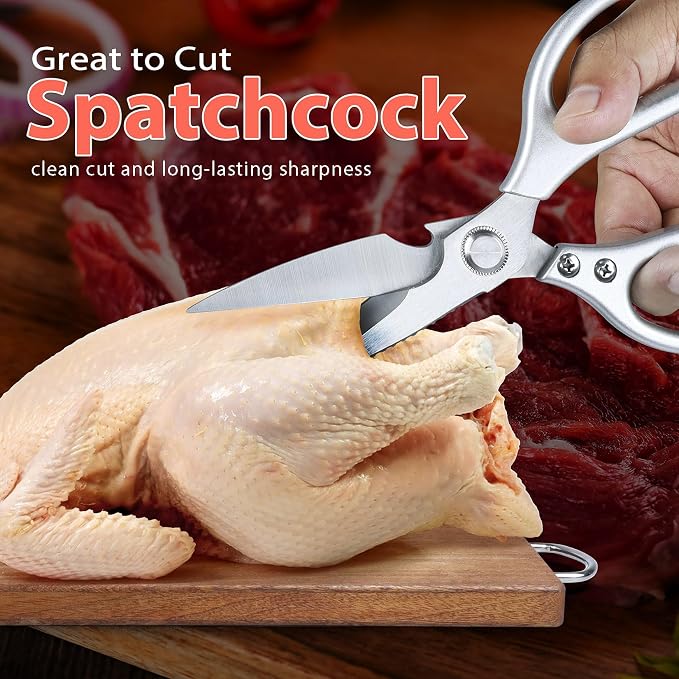 8.46'' Large Kitchen Scissors for Food, Heavy Duty All Purpose Kitchen Shears - Image 4