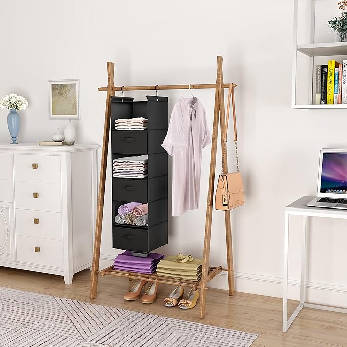 MAX Houser 6 Tier Shelf Hanging Closet Organizer, Closet Hanging Shelf - Image 5