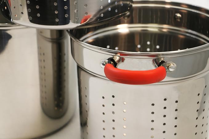 EXCELSTEEL 12 Qt Multifunction Stainless Steel Pasta Cooker - Image 5