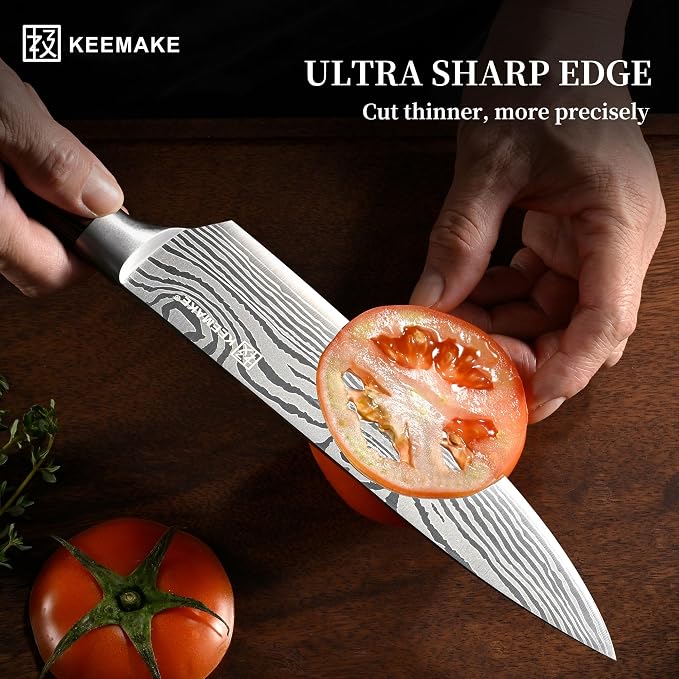 KEEMAKE Kitchen Knife Set, Ultra Sharp Chef Knife Set 7-Piece, High Carbon - Image 5