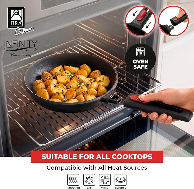 BRA COOKWARE Infinity Nonstick Frying Pan | 10.2-Inch Cast Aluminum Skillet | - Image 5