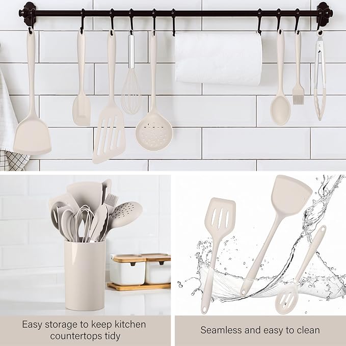 HaWare 11 PCS Silicone Cooking Utensils Set, Heat Resistant Kitchen Utensils - Image 7