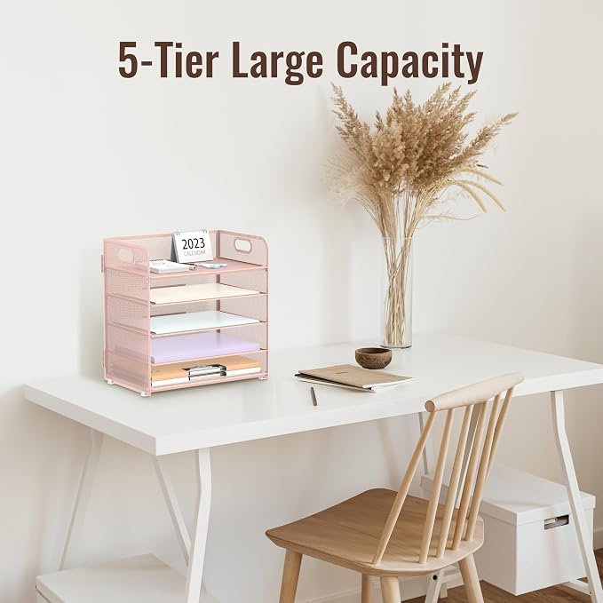 Supeasy 5 Trays Paper Organizer Letter Tray - Image 5