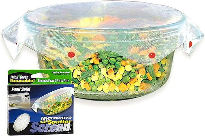 Microwave Spatter Screen, Non-Stick Mesh, Folds Flat, 13 Inch Splatter Guard by Smartwares